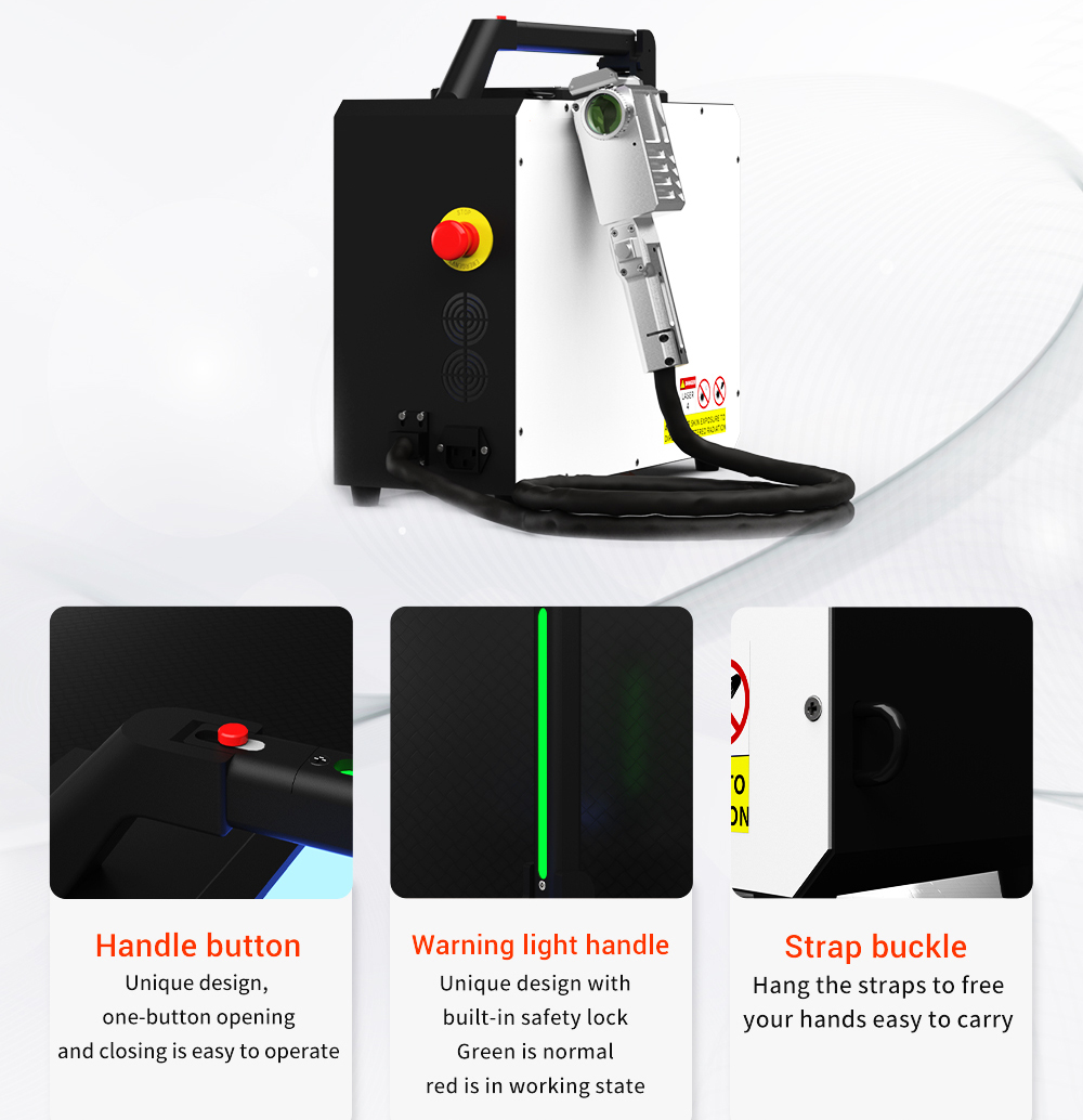 Portable Laser Rust Removal - Mesin Pembersih Laser Serat Pulsa Mini