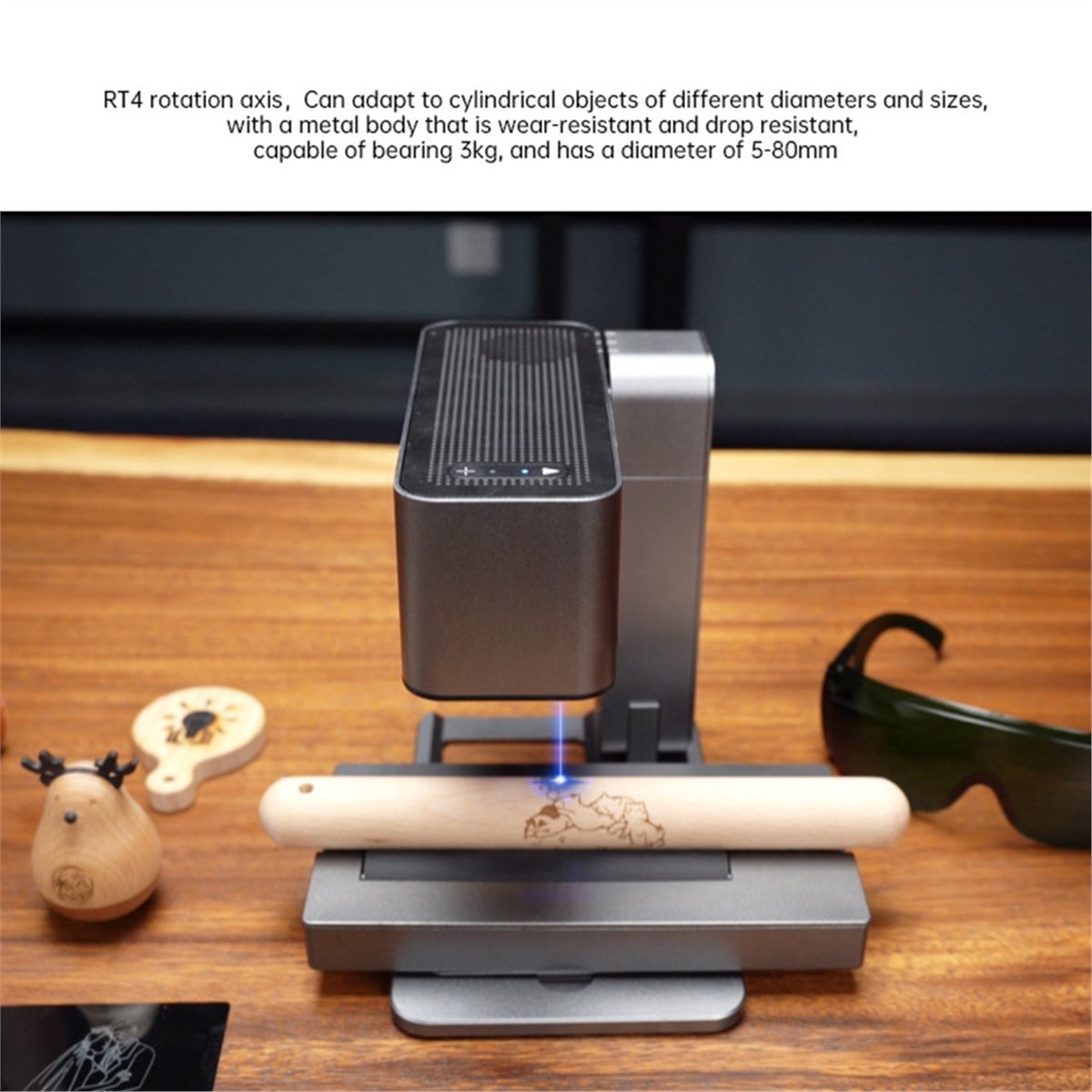 Rotary Axis Laser Engraver - R4 Rotary untuk Mesin Ukiran Laser