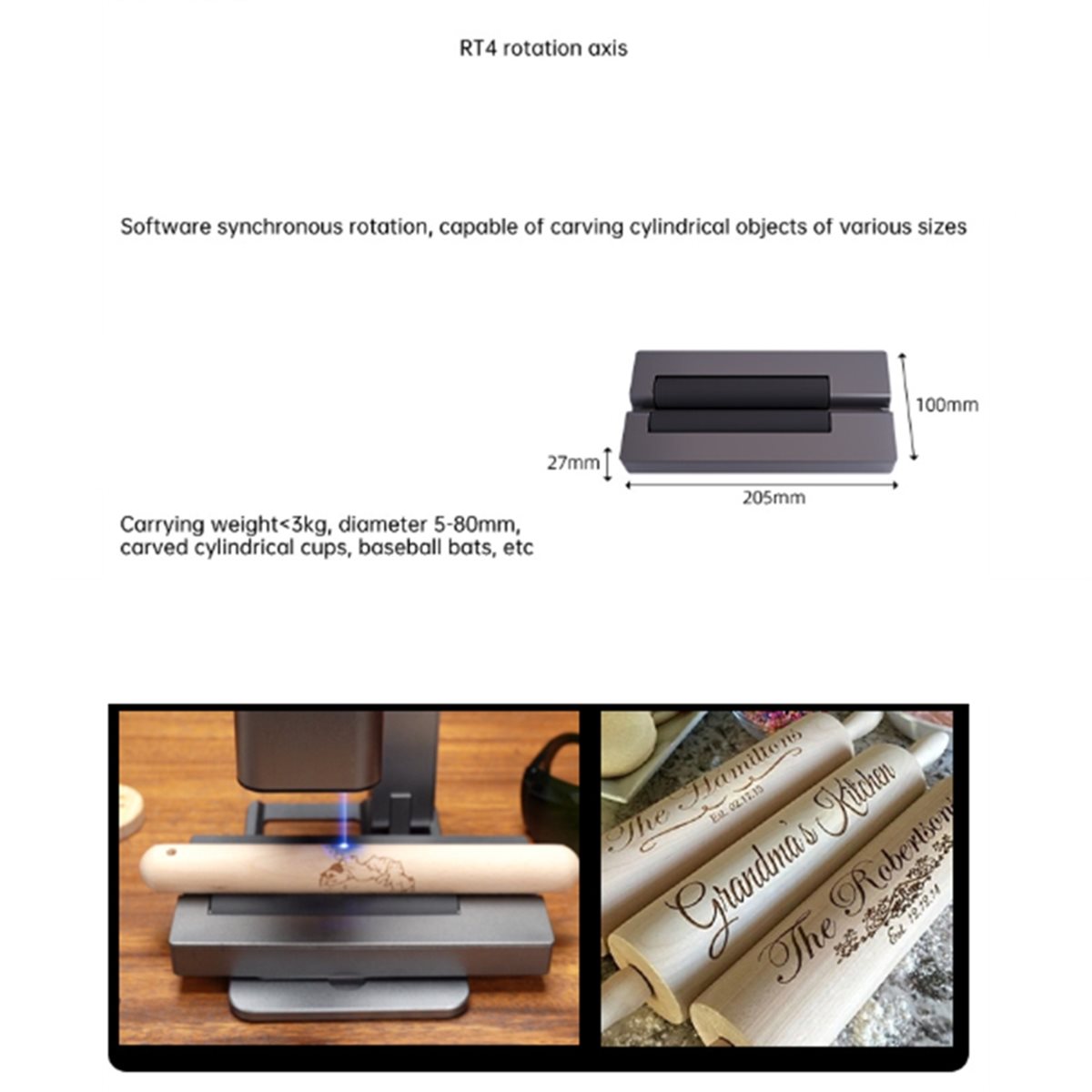 R4 Rotary untuk Mesin Ukiran L - Rotary Axis Laser Engraver ulasan dan harga