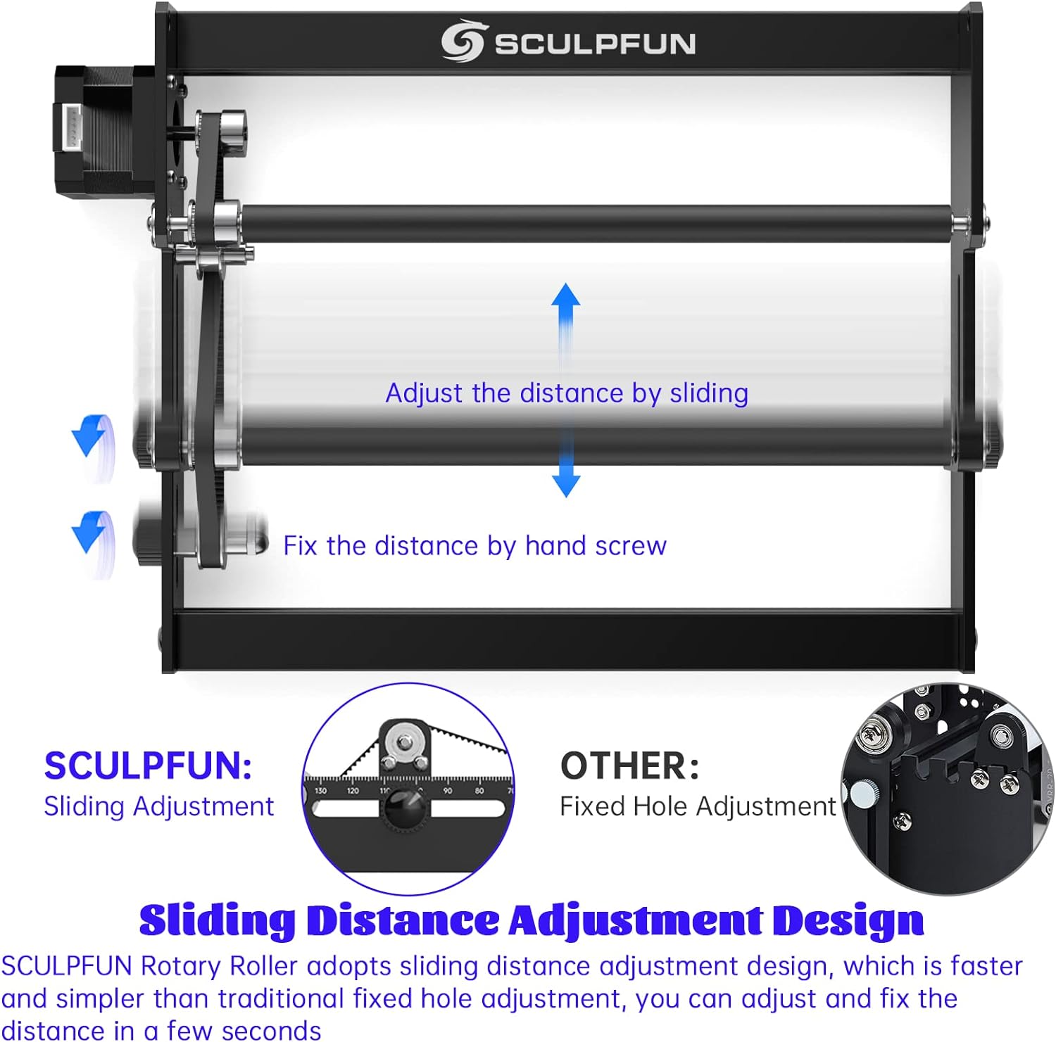 SCULPFUN Laser Rotary Roller P - Rotary Axis Laser Engraver ulasan dan harga