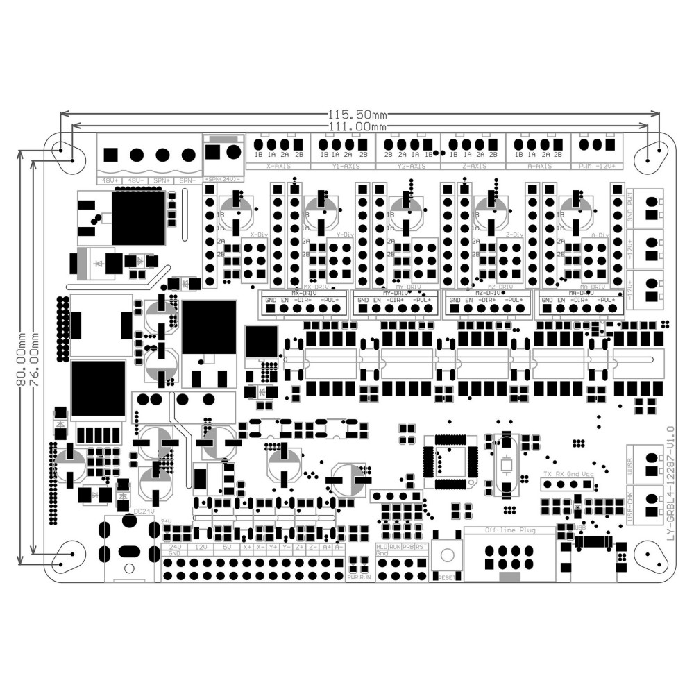 Grbl 4-Axis 32bit Papan Kontro - Laser Controller Board ulasan dan harga
