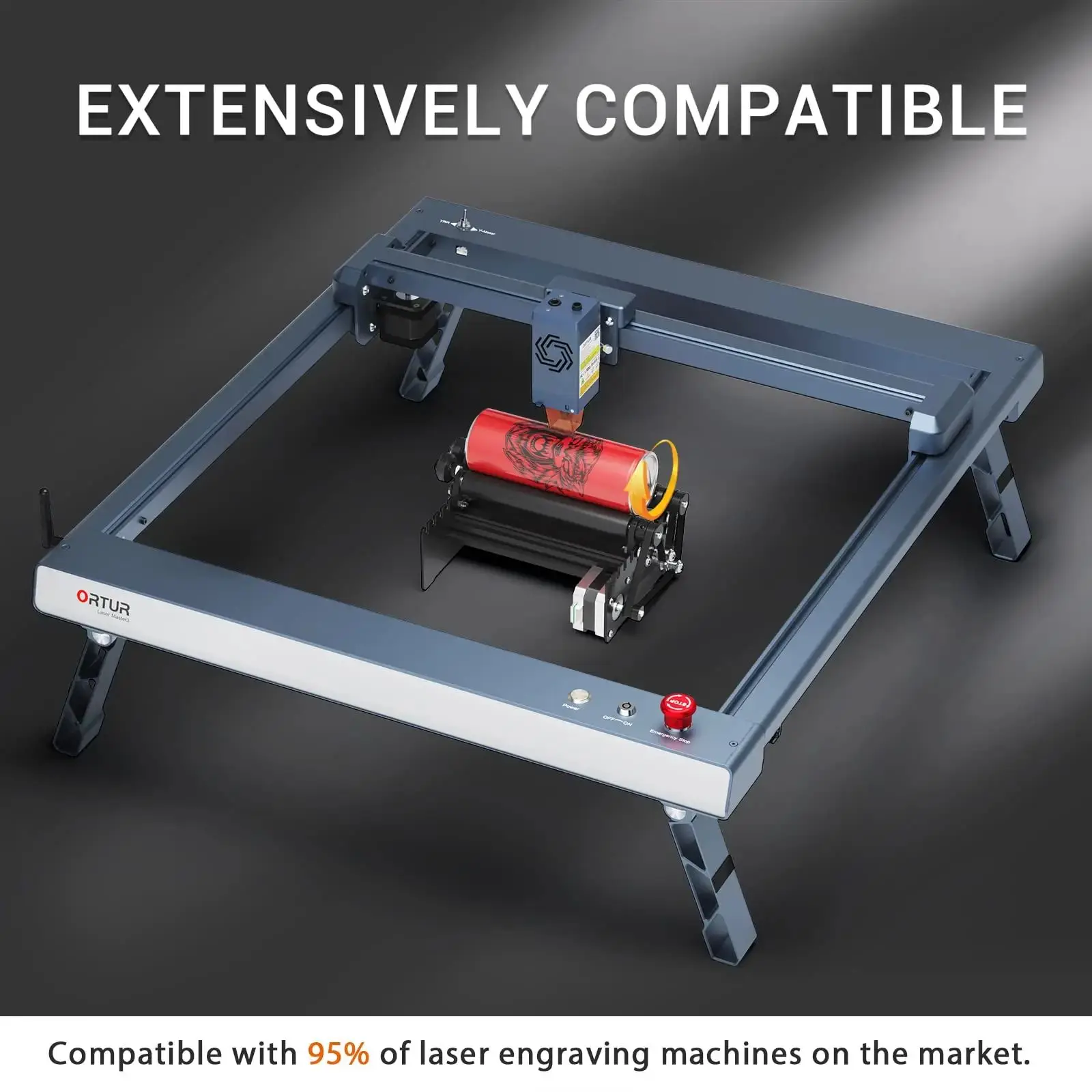 ORTUR Suku Cadang Alat Rol Put - Rotary Axis Laser Engraver ulasan dan harga
